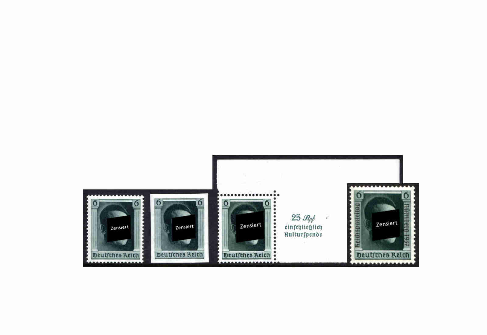 Deutsches Reich Michel Nr. 646-8 und 650 gestempelt