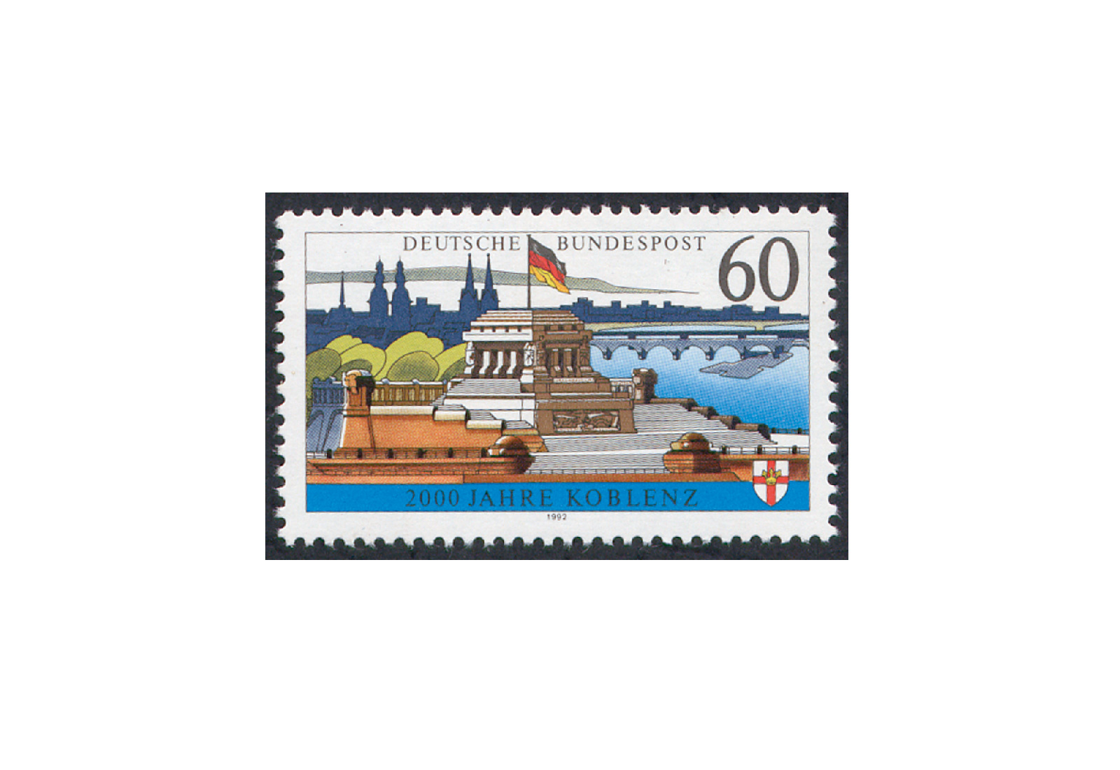 Briefmarke BRD Die weiße Koblenz 1992 Michel-Nr. 1583 x postfrisch
