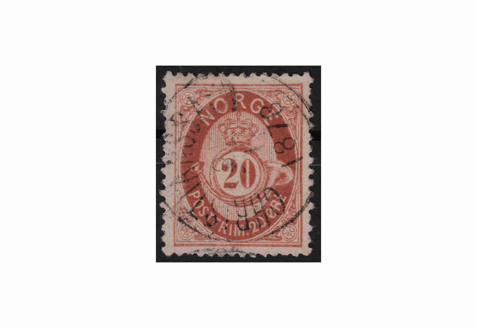 Norwegen Freimarken: Posthorn 1877/78 NOR Michel Nr. 27 gestempelt