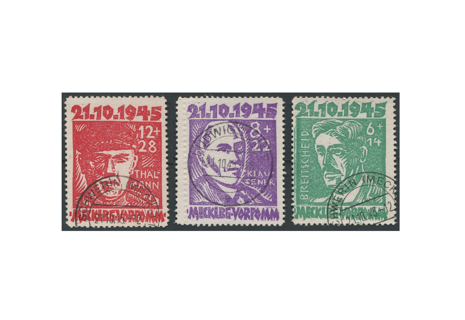 Sowjetische Besatzungszone Michel Nr. 20/22 gestempelt