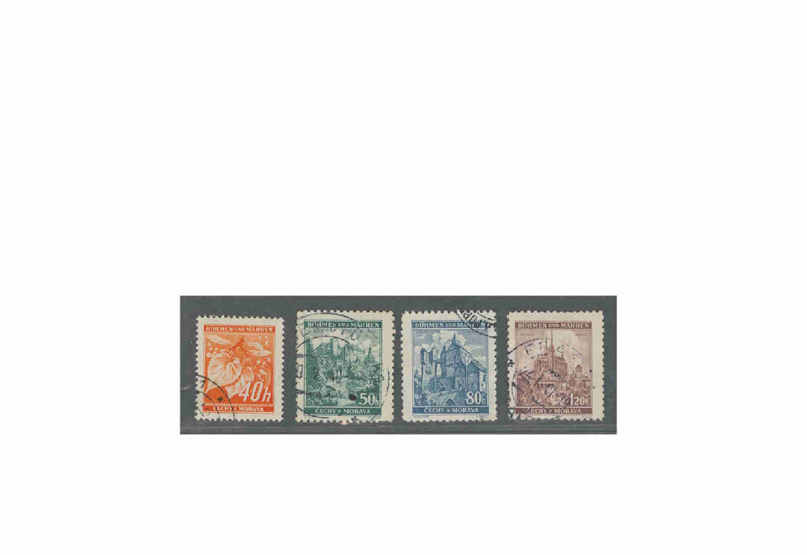 Briefmarken Böhmen und Mähren Michel-Nr. 38 - 41 gestempelt
