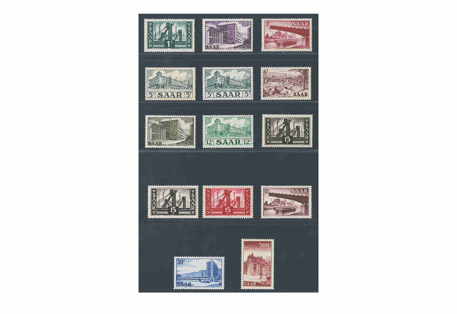 Briefmarke Saar 319/37 ** 14 Werte