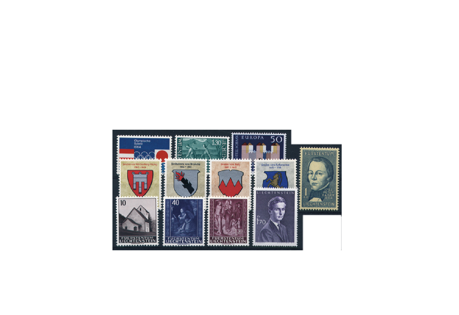 Liechtenstein Jahrgang 1964 postfrisch
