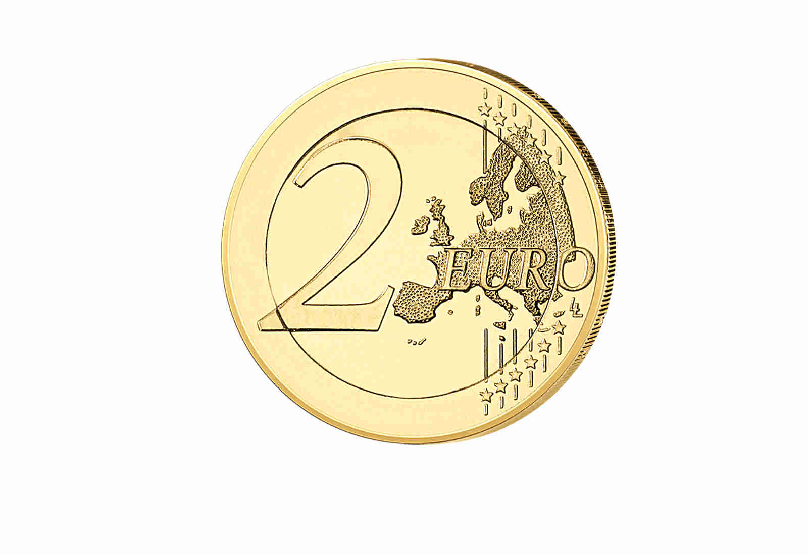 2 Euro mit Farbmotiv Ich liebe Dich Valentinstag