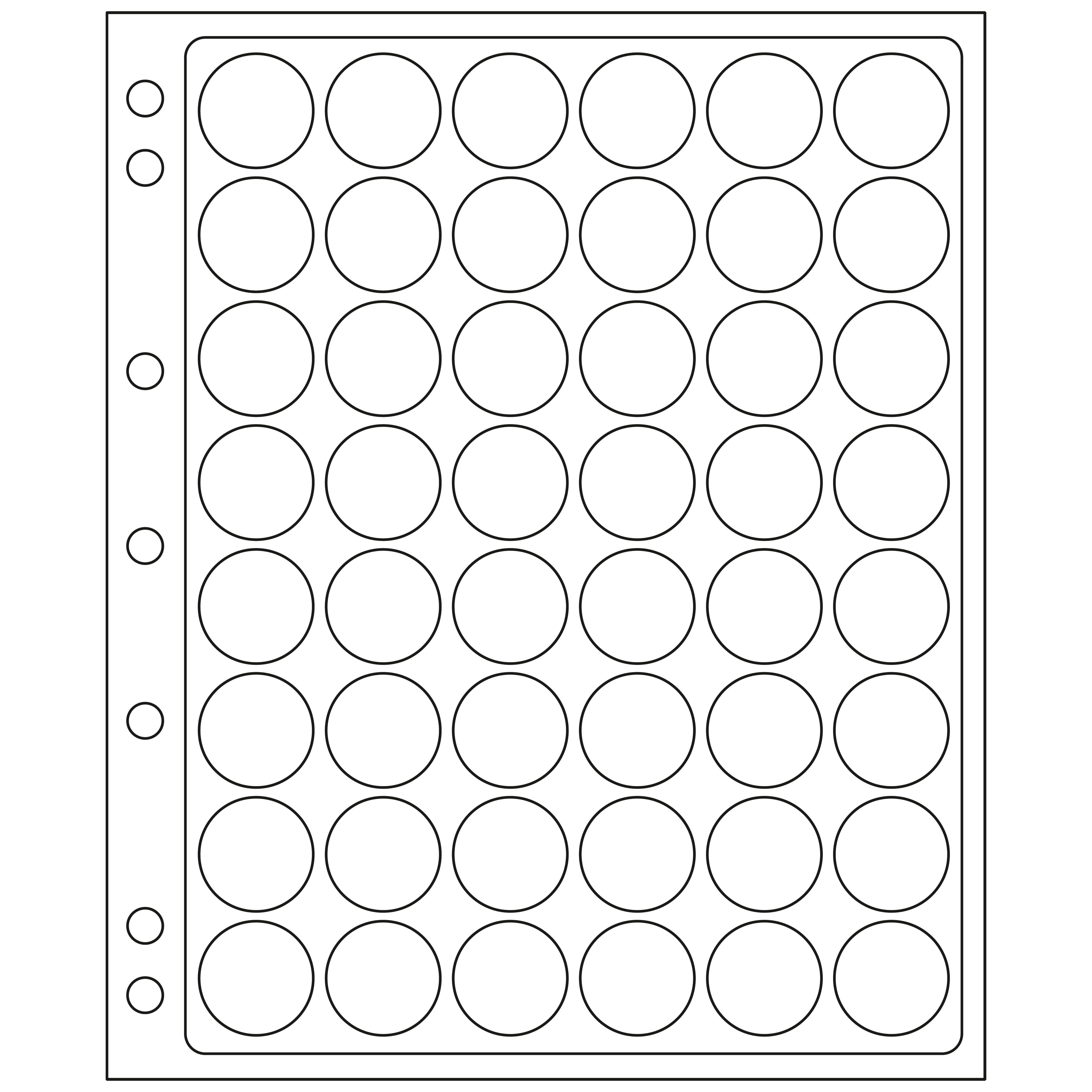 Münzhüllen ENCAP für 48 Münzen mit ø 22 - 23 mm