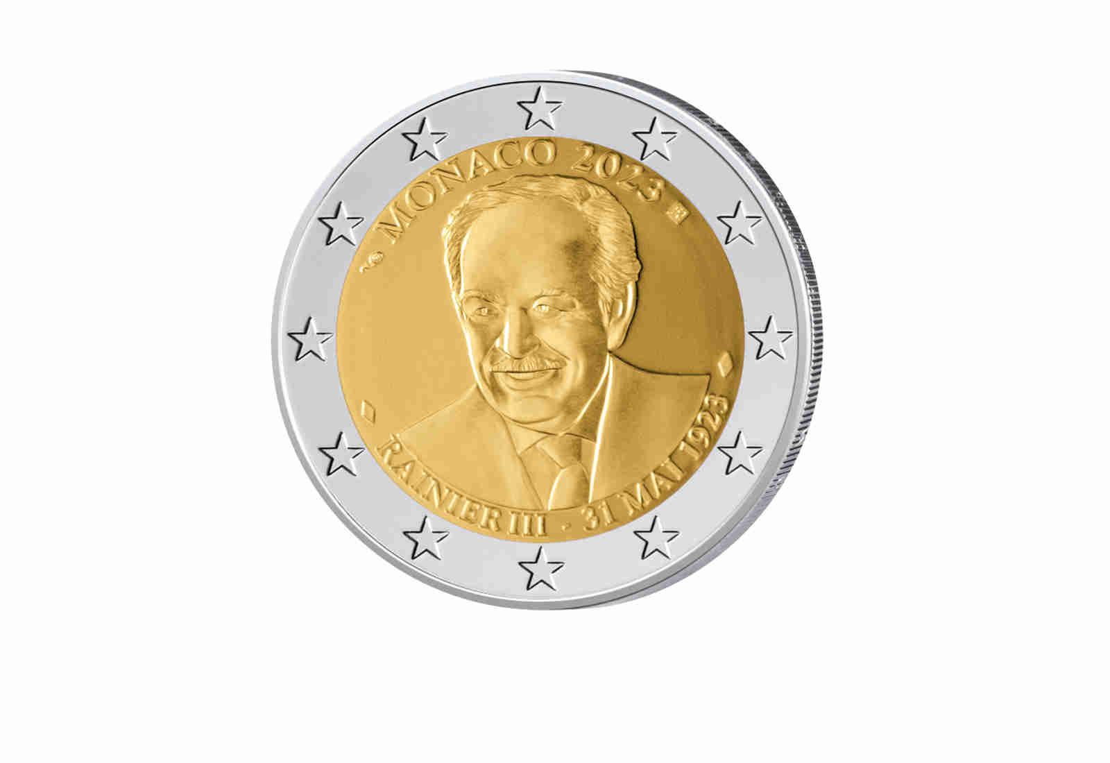 2 Euro 2023 Monaco 100. Geburtstag Rainier III. PP