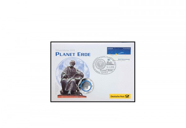 Numisbrief Planet Erde 2016 Kuvert leer deutsche Post