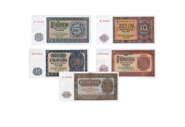 DDR Banknotensatz 1955