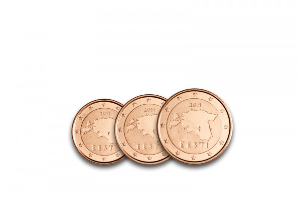 Estland 1, 2 und 5 Cent 2011