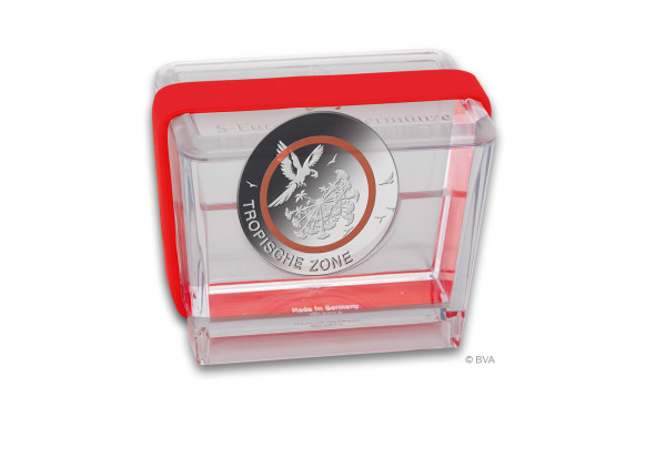 Original Präsentationsbox BRD 5 Euro PP Tropische Zone mit rotem Band