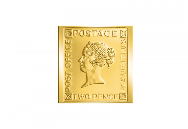 Berühmteste Briefmarken der Welt Goldfolienprägung - Monaco 5 Francs mit 24 Karat Goldauflage
