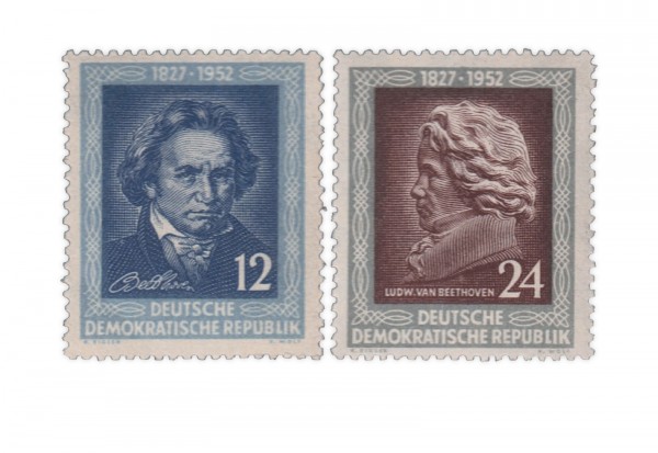 DDR Michel Nr. 300/1 gestempelt 125 Todestag von Beethoven