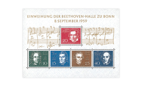 BRD Briefmarken Block 2 Beethoven 1959 postfrisch