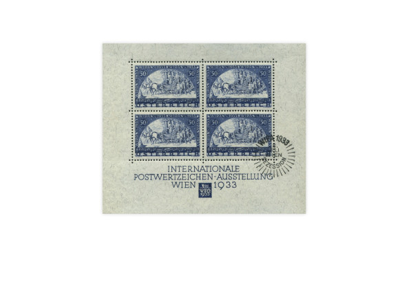 WIPA Block Österreich 1933 Block 1 gestempelt