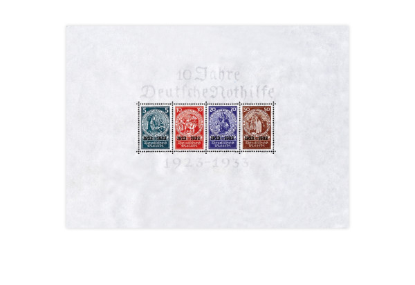 Faksimile Deutsches Reich 1933 Nothilfe Block 2